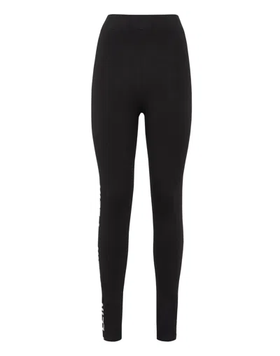 Philipp Plein Jogging Leggings Stones In Black