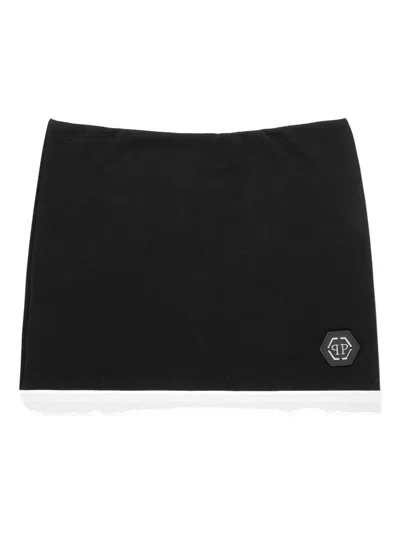 Philipp Plein Jogging Mini Skirt In ブラック