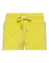 Philipp Plein Jogging Shorts Monogram In Yellow