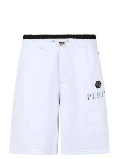 Philipp Plein Logo-plaque Track Shorts In White