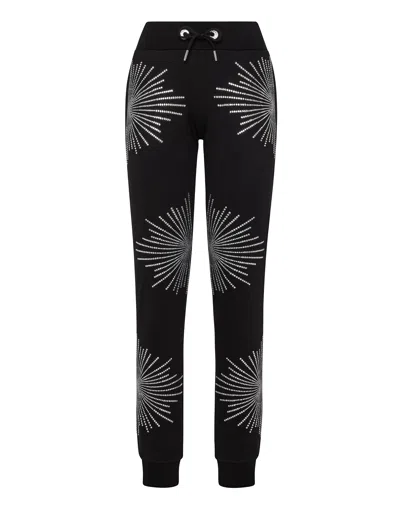 Philipp Plein Jogging Trousers Crystal In Black