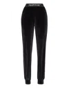 Philipp Plein Crystal-embellished Logo-waistband Joggers In Black