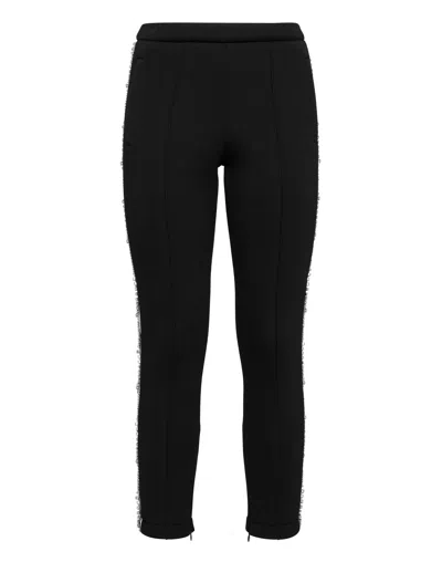 Philipp Plein Jogging Trousers Crystal Braid In Black