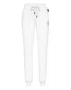 Philipp Plein Jogging Trousers Crystal Hexagon In White