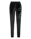 Philipp Plein Jogging Trousers Crystal Signature In Black