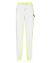 Philipp Plein Fluo Cotton Track Pants In White