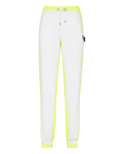 Philipp Plein Fluo Cotton Track Pants In White