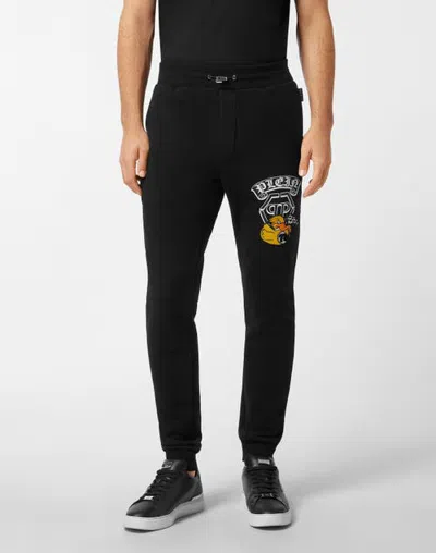 Philipp Plein Jogging Trousers Gothic Duck Men In Black