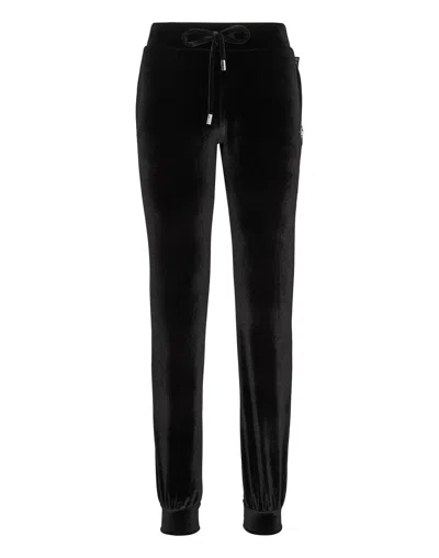 Philipp Plein Jogging Trousers Gothic Plein In Black