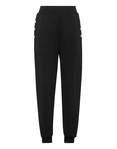 Philipp Plein Jogging Trousers Iconic Plein In Black