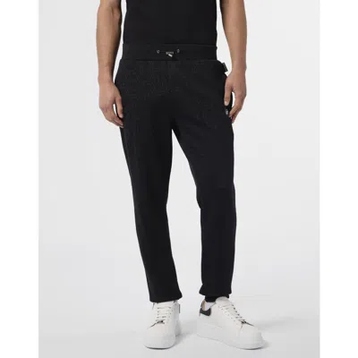 Philipp Plein Jogging Trousers Monogram Paisley Men In Black