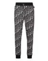 Philipp Plein All-over Logo-print Track Pants In Black