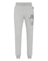 Philipp Plein Jogging Trousers Skull Strass In Grey