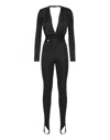 Philipp Plein Plunging V-neck Jumpsuit In Black