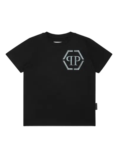 Philipp Plein Junior Cotton T-shirt In Black