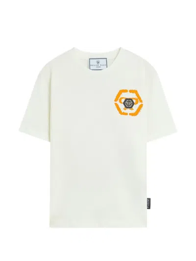 Philipp Plein Junior Kids' Crew-neck T-shirt In White
