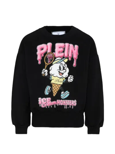 Philipp Plein Junior Kids' Graphic-print Sweatshirt In Black