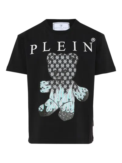 Philipp Plein Junior Kids' Graphic-print T-shirt In Black