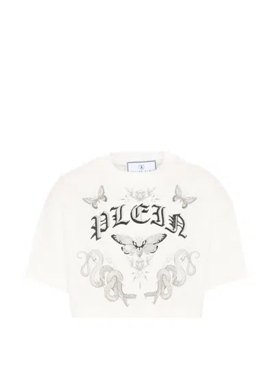 Philipp Plein Junior Kids' Graphic Short Sleeves T-shirt In Yellow
