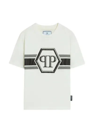 Philipp Plein Junior Kids' Graphic T-shirt In White