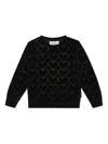 Philipp Plein Junior Heart-studded Sweatshirt In 黑色