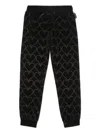 Philipp Plein Junior Heart-studded Track Pants In 黑色