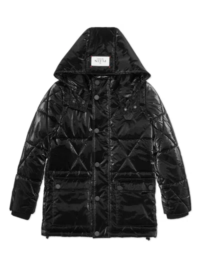 Philipp Plein Junior Kids' Hexagon Jacket In Black