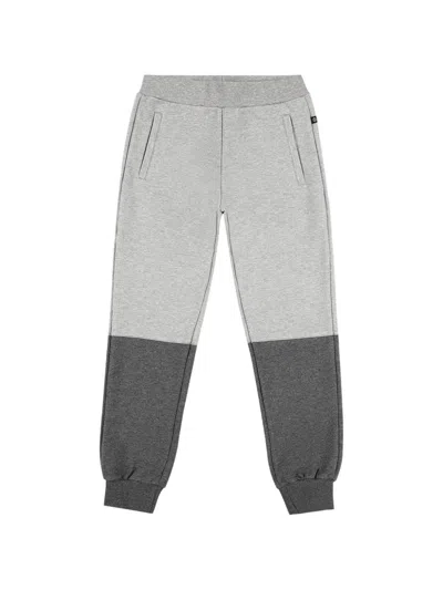 Philipp Plein Junior Kids' Hexagon Track Pants In Grey