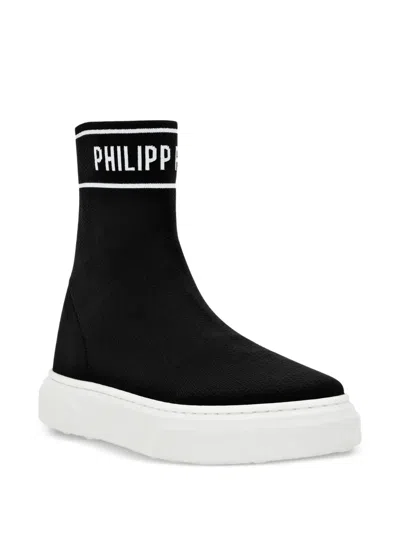 Philipp Plein Junior Kids' Hi-top Sneakers In Black