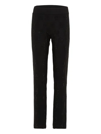 Philipp Plein Junior Kids' Logo-motif Leggings In Black