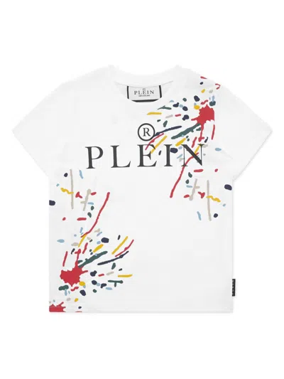 Philipp Plein Junior Kids' Logo-print T-shirt In White