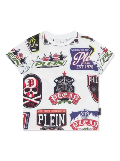 Philipp Plein Junior Kids' Logo-print T-shirt In White