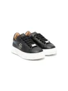 Philipp Plein Junior Side Logo-plaque Sneakers In Black