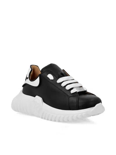Philipp Plein Junior Kids' Low-top Sneakers In Black