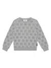 Philipp Plein Junior Monogram-embellished Sweatshirt In Grey
