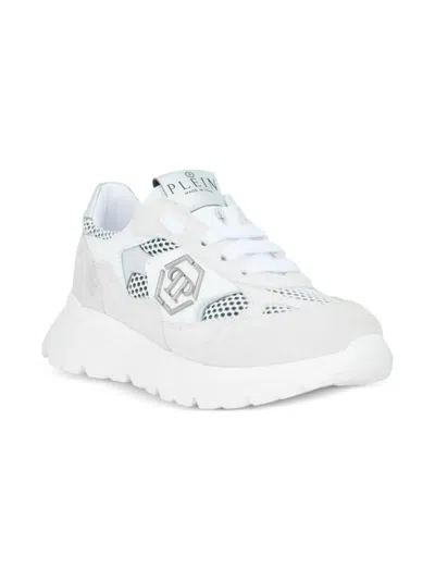 Philipp Plein Junior Kids' Panelled Low-top Sneakers In Multi