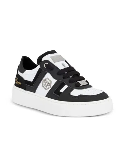 Philipp Plein Junior Kids' Panelled Low-top Sneakers In Multi