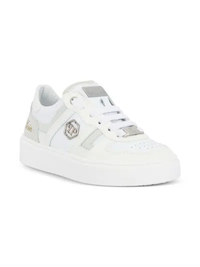 Philipp Plein Junior Kids' Panelled Sneakers In Multi