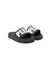 Philipp Plein Junior Plein Print Pool Slides In Black