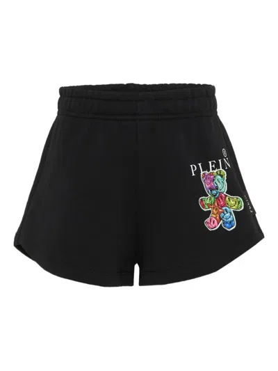 Philipp Plein Junior Kids' Printed Shorts In Black