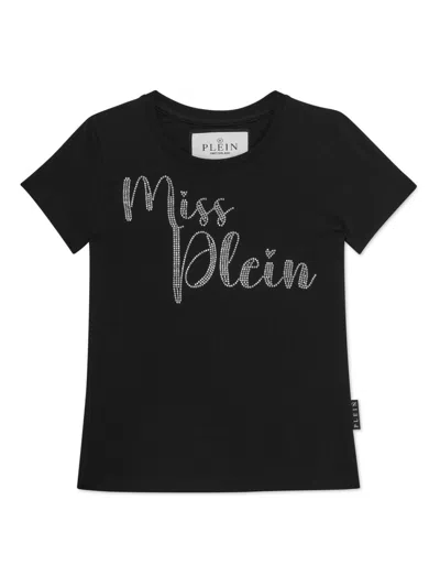 Philipp Plein Junior Kids' Pure Miss T-shirt In 黑色