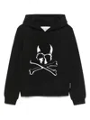 Philipp Plein Junior Rhinestone-logo Hoodie In Black