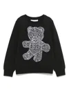 Philipp Plein Junior Rhinestoned Sweatshirt In Black