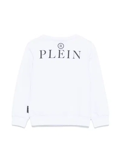 Philipp Plein Junior Kids' Rhinestoned Sweatshirt In White