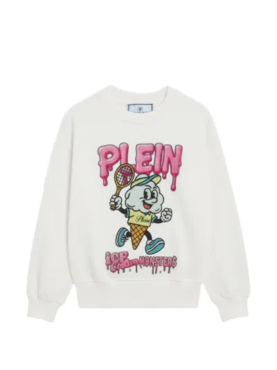 Philipp Plein Junior Kids' Round-neck Sweatshirt In Multi