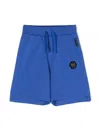 Philipp Plein Junior Side Logo-patch Shorts In Blue