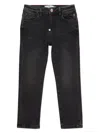 Philipp Plein Junior Skull & Bones Jeans In Grey