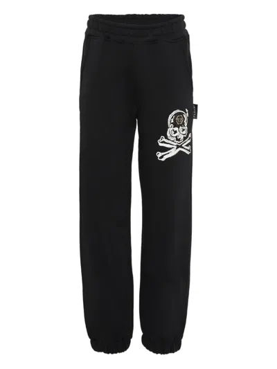 Philipp Plein Junior Kids' Skull-graphic Track Pants In Black
