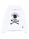 Philipp Plein Junior Skull-print Hoodie In White