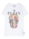 Philipp Plein Junior Skull-print Short-sleeved T-shirt In White